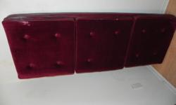 Burgundy Boat Bench for Sale. Good Condition. Spot shown in picture can be cleaned. Stored for many years. Only $15.00