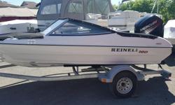 Reinell 160 br by Campion
with Mercury 90 hp 4 stroke EFI
Galvanized Trailer
Stereo / gauge package/ rear Ladder
bow and cockpit covers
new unit with 5 year warranty