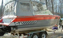 1985 CHRIS CRAFT SCORPION
1985 23'Chris Craft Scorpion Off Shore 350 4 barrel new canopy in 2002 still in good shape. seats 8, bench in back, 2 buckets seats at front. cuddy cabin has sink and pump out head. about 400 hours on new motor, merc out drive.