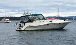 This boat has all the bells and whistles 14.5' beam, overall 40' long, 1600hrs on twin 454's with corkscrew drives, full camper Canvas, new upholstery, generator, A/C, 8.5' inflatable with 9.9, dingy lift on stern and the list goes on a must see if you