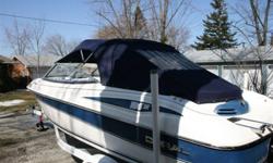 2002 doral bowrider. includes canvas top, tonneau covers, safety equipment, 3.0 merc I/O, 2005 easyload trailer, bottom clean as never left in water, resent tune up and records. Winterized, shrink wrapped and winter storage included in the price. Would