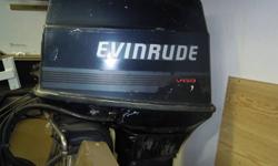 1986 Evinrude 70 hp VRO. New powerhead, lower unit rebuild, and fuel/oil pump around 150 hrs ago. Don't let the rough exterior fool you, it's a good strong motor, lots of jam! I upgraded to a 90 hp to max the boat out.
Motor comes with controls,oil tank,