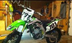 2009 Kawasaki kx 450F, green, low hours
Looking to sell or trade for boat with 4-stroke in board/outboard motor and trailer, or for a bass fishing boat of equal value.
