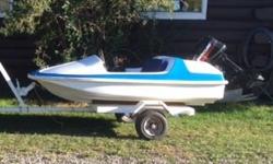 Fun little 6ft boat with 15hp merc motor and trailer. Has been totally restored. New steering, paint, seats recovered. Excellent shape. A fun little boat to cruise the waters.