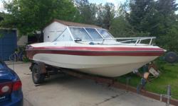 1982 17 foot Swiftsure with a 140 hp Merc Cruiser I/O. This boat is a bow rider with a walk through windshield. this boat has been owned by us since it was new and has been very well maintained and stored in a boat house always. It has power steering and