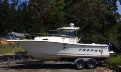 1999 Bayliner TROPHY, twin 2001 150HP Mercury Optimax outboards on pod
