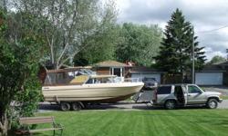 For sale is a  25' - 1979 Bayliner Saratoga hard top, Mercruiser 5.0 liter (302) engine and outdrive deep V hull with trailer. This might be a 1979, but the boat was completely redone from the hull up including having all the foam removed and air boxes