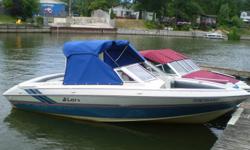 Awesome boat for cruising, fishing, skiing, tubing and floating. Serviced by marina for 7 years. 3.0 L,135 mercury inboard-starts everytime and has a lot of power. Brand new beautiful canvas top ($3200.00, 2 years ago) made by Trimms. Interior is in mint