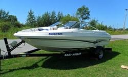 Excellent Condition.
Ready to hit the lake.
Fast (55+mph) (88+km), very stable and pulls great.
Low Hours
Maintenance performed seasonally
Options Include:
EZ-Loader trailer
Lowrance HDS-5 Fish Finding Sonar and GPS
Snap-in Carpets
Anchor/fire