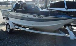 This clean used package features a 16ft fishing boat with livewells, brand new wireless trolling motor, fish finder, swivel seats, tons of storage and the trailer. The 1995 75hp 2stroke Mercury has low hours and just had a new prop installed. Check it out