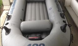 Sea Hawk Sport 400
Light easy to carry around. Comes with two inflatable seats and a air pump. Holds air well.