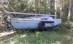MacGregor 22 Venture
Includes factory trailer
All fabrics, sails, lines, interior boards stored indoors.
Sails and lines in good condition
Does require some work to a cleat on the mast, new battery for the nav lights and one upper shroud is kinda frayed.
