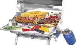 Magma Chef's Mate Marine Boat, RV, Condo Gas BBQ
Part# A10-803 W
Wind tested for perfect even heat distribution, this grill offers the cooking performance usually only found in large back yard grills. Easily transported, the Fold-Away legs are out of the