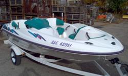 I am selling a SeaDoo Jet boat. The boat is in very good condition, and runs well.  Comes with a trailer, also in very good condition.
 
Priced for a quick fall sale.