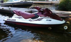 White and burgundy, oil injected, has always sat on a lift out of the water. Comes with cover. Roughly 20 hours on fully rebuilt motor...great running machine.
Call Jamie 416-358-2909 or e-mail jamieelectric@gmail.com.