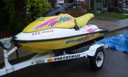 I have for sale a 1996 seadoo hx in excellent condition. It runs on mixed gas and is extremely fast and has great handling. A very fun toy for the summer months. Buy it now and save a few hundred as the price will go up in the spring. The machine is