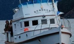 The Rondeen is a well loved boat for cruising and fishing. She is super seaworthy built for the navy in Prince Rupert in 1958. She was rebuilt in 1961. She is 2.5" double plank fir on oak. 36" LOA, beam approx. 10', draft 3.5. Sleeps 6. Powered by a 380