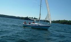 this is a good solid boat it is comfortable and easy to sail. I used it to cruise the thousand islands for the 2010 season and currantly have it stored near brantford
paint was done in july 2010 top and bottom befor and after photos avalible
5 coats of