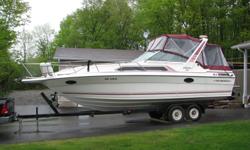 Excellent Condition!!! 30' Thundercraft with Twin 4.3 L Merc I/O (1,000 hours only). Complete with 14,000 lb bunk trailer.  New in 2010; Camper Top with frame, cabin carpet and upholstry, microwave, flat screen TV with DVD player, toilet, Stainless Steel