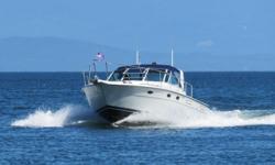 Safari is a rare example of a diesel powered Tiara 3100 featuring a hard chine V-hull designed to enhance ride and performance. She cruises comfortably in the 20-22knot range. The boat has benefited from continual quality upgrades.
Dimensions
LOA: 33 ft