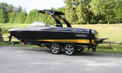 2006 Malibu wakesetter vlx, one owner freshwater boat.
-350hp Monsoon engine
-Power wedge
-1250lbs ballast
-I-pod/CD stereo
-Subwoofer/Amp
-Tower speakers
-Bimini top
-Board racks
-Cruise control
-Heater
-Shower
-Mooring cover
-Stainless exhaust
-Pull up