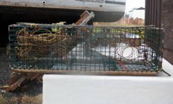 i have approx. 250 american style lobster traps.they are 21"w x 48" l x 14" h.they have been stored inside and are approx. 5 yrs old.they have cement runners and rope with them.they are in great shape and ready for the water.