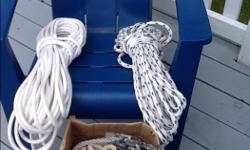 Small Boat anchoring Chain and rode
16 feet G3 chain and 180 feet rode $120
100 feet 12mm Marlow Braid line $95
65 feet 7/16 Yacht Braid. $40