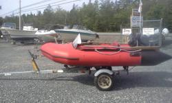 USED 10 FT ZODIAC MARK 3, 1994 Used EVENRUDE 9.9 2 STROKE MOTOR AND USED TRAILER ALL IN VERY GOOD CONDITION ALSO COMES WITH STERRING CONTROLS, SEATS, PADDLES THE ZODIAC HAS ALUMINUM FLOOR. CALL 902-850-3700 OR EMAIL